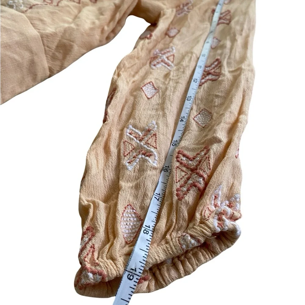 TOWNSEN Piper Beige‎ boho dress with embroidered Details size Small
